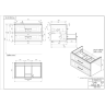 Тумба под раковину CERSANIT CLASSIC 69090, 80 см, подвесная, белая матовая